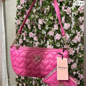 Juicy couture flawless, shoulder bag, color heart quilted juicy